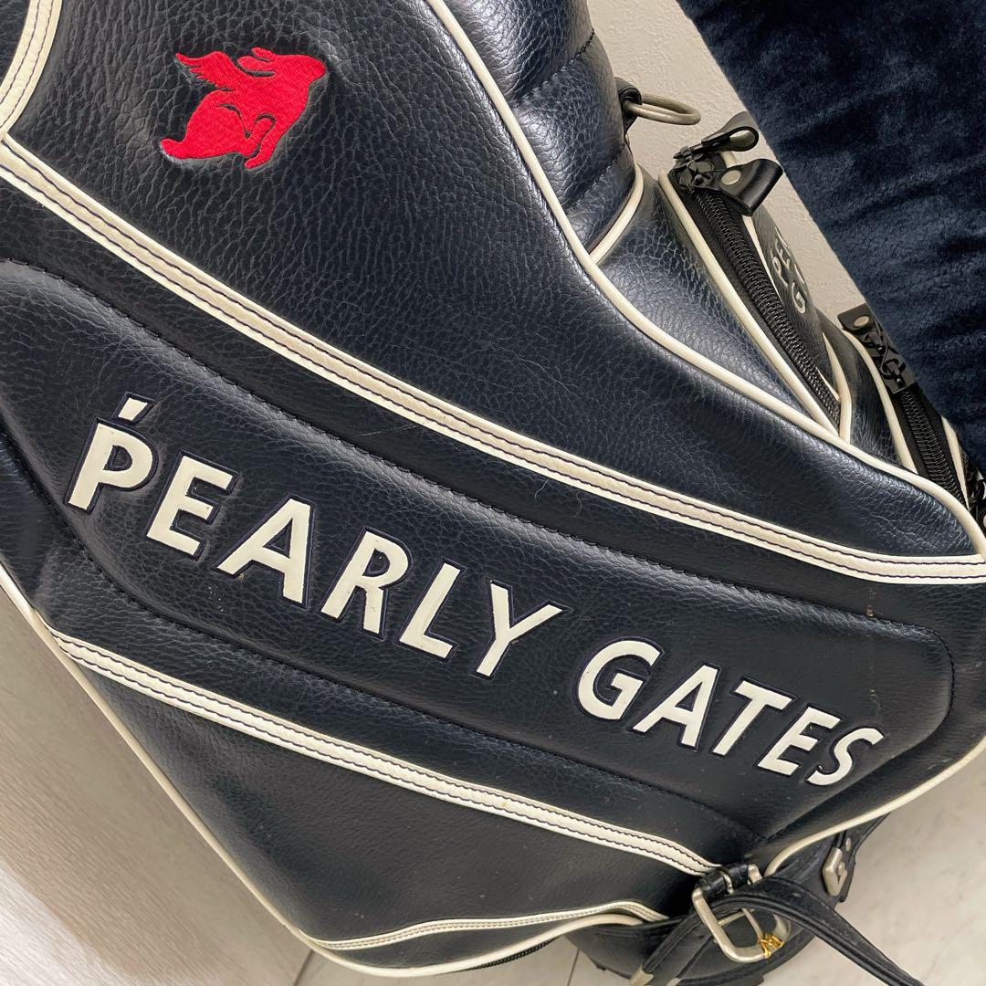 正規品　パーリーゲイツ　キャディバッグ　3点式　ネイビー　ショルダーパット付