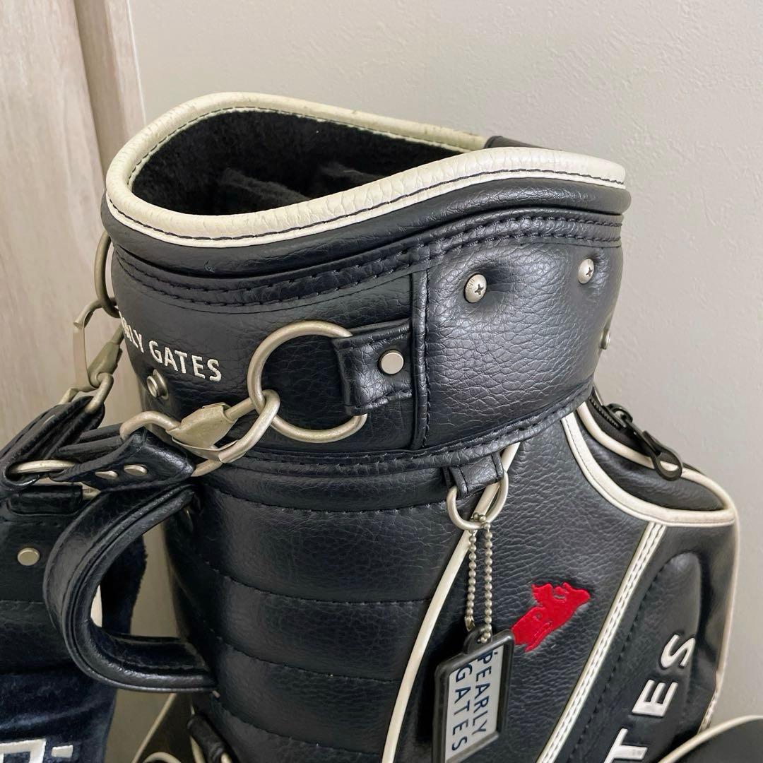 正規品　パーリーゲイツ　キャディバッグ　3点式　ネイビー　ショルダーパット付