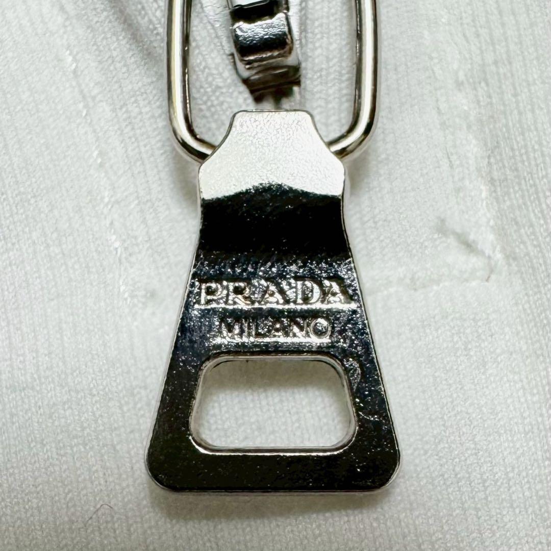 PRADA プラスポ 半袖 ポロシャツ ハーフジップ ゴールドライン ストレッチ