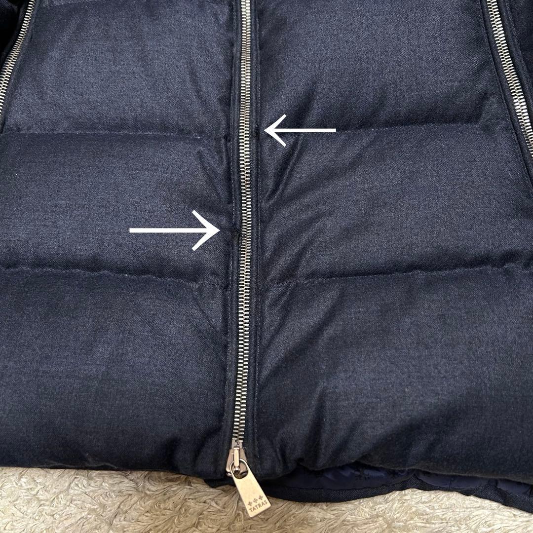 訳あり美品 タトラス ドミッツィアーノ ネイビー L Rライン シルク ウール3