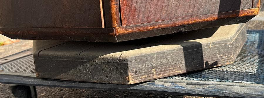 時代年代物 欅 八角火鉢 手炙り 茶道具 李朝・朝鮮火鉢 五徳付き