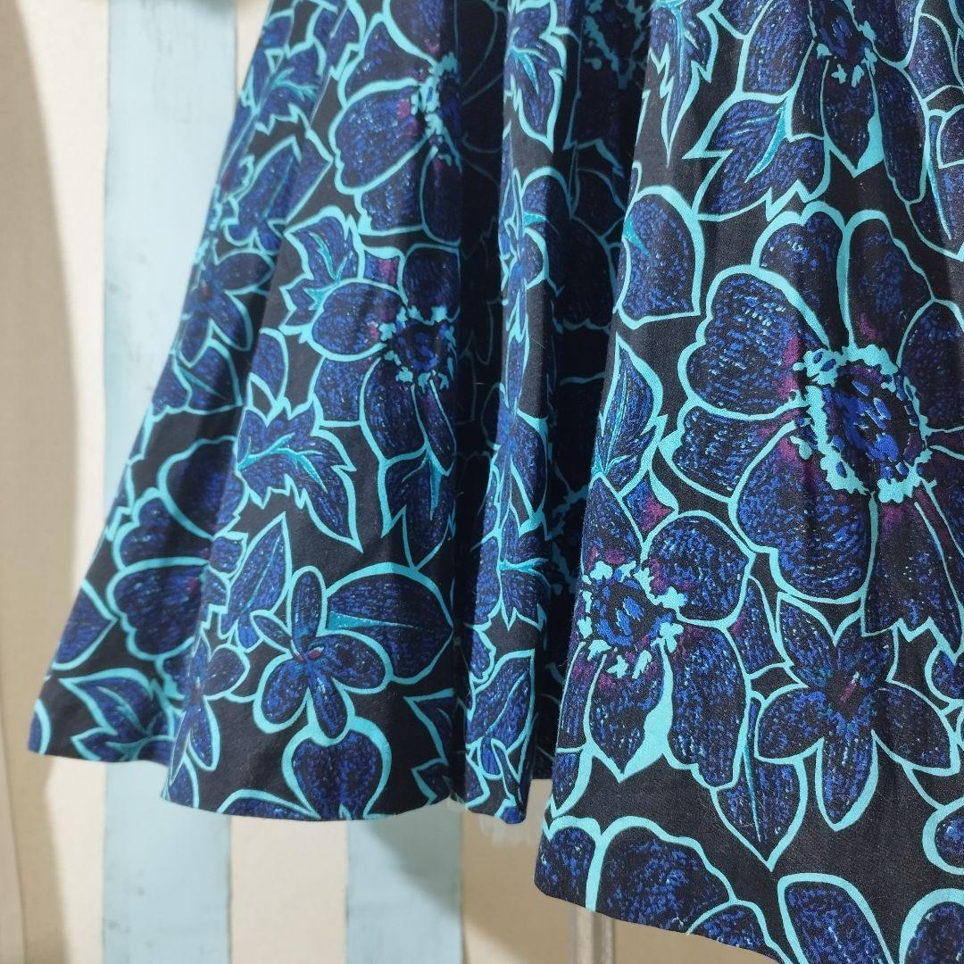 Yves Saint Laurent サーキュラードレス 花柄 ワンピース