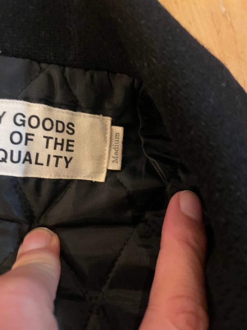 Denime 肉厚 ヘビーメルトン Pコート 黒 Mサイズ