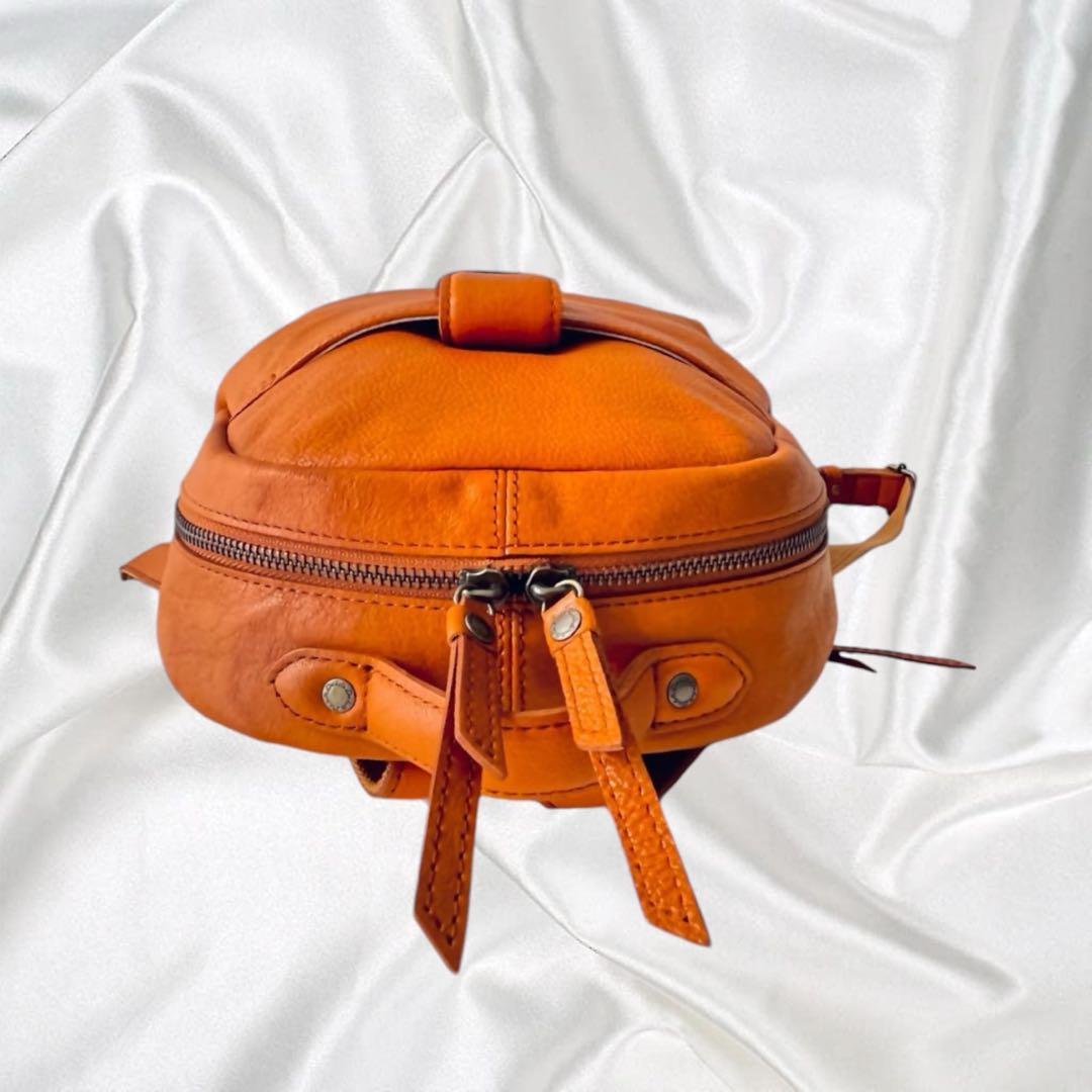 Dakota】未使用ダコタ レザー リュック バックパック シボ革 ロゴ刻印