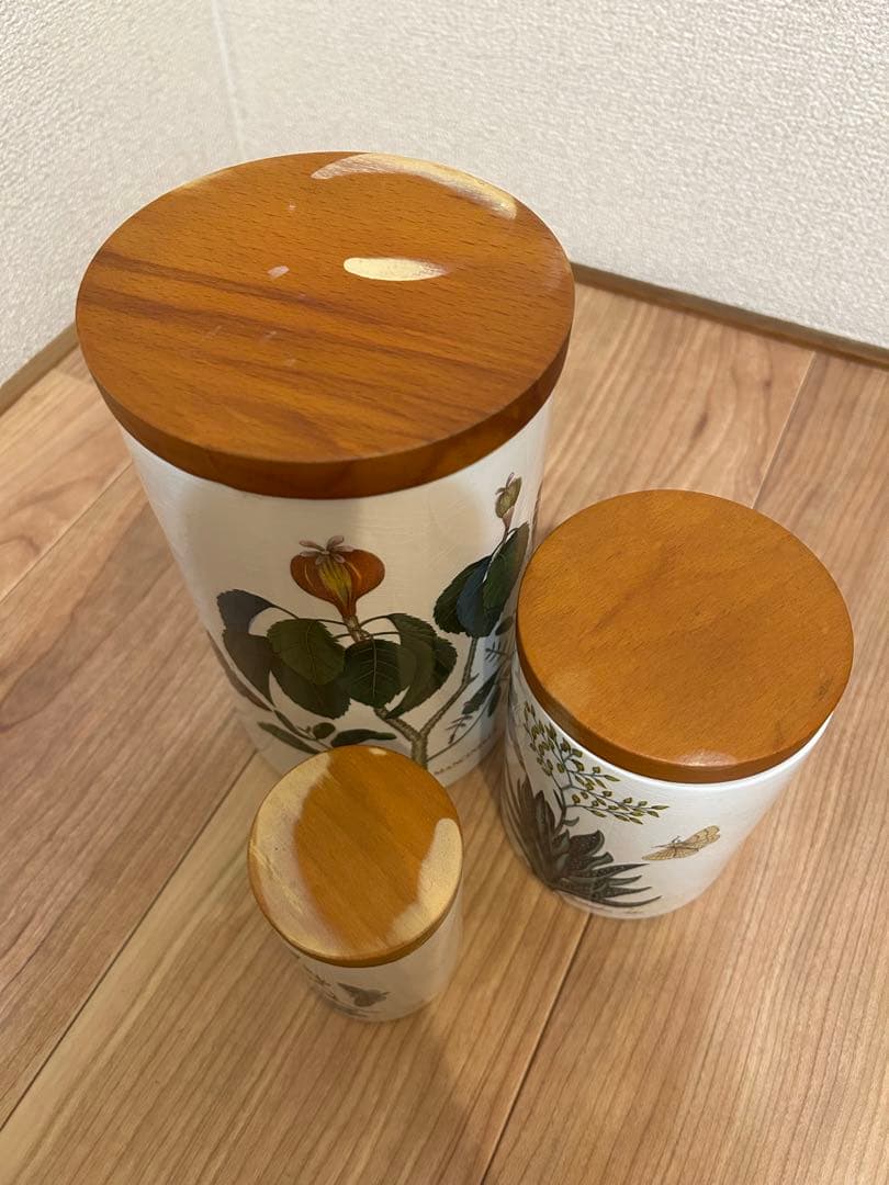 英国 ポートメリオン ボタニックガーデン 1818 キャニスター 木製