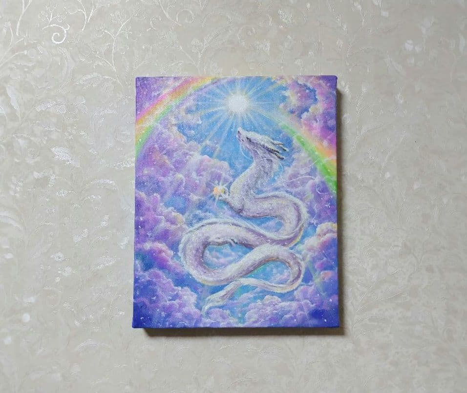 n*y様 【昇り龍】アクリル画 F3 風景画 開運絵画