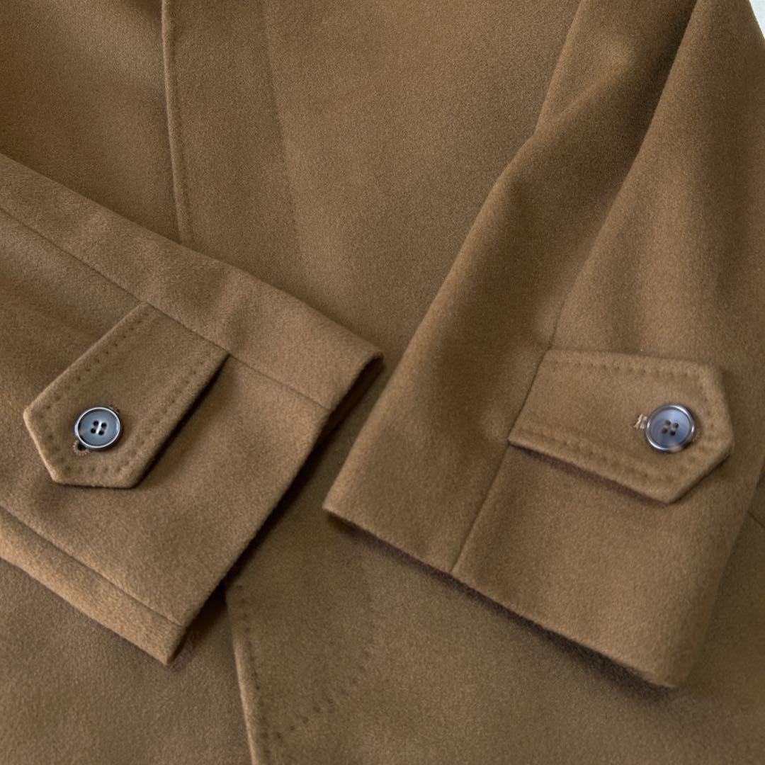 美品 キンロックアンダーソン カシミヤ100% ステンカラーコートMバルマカーン