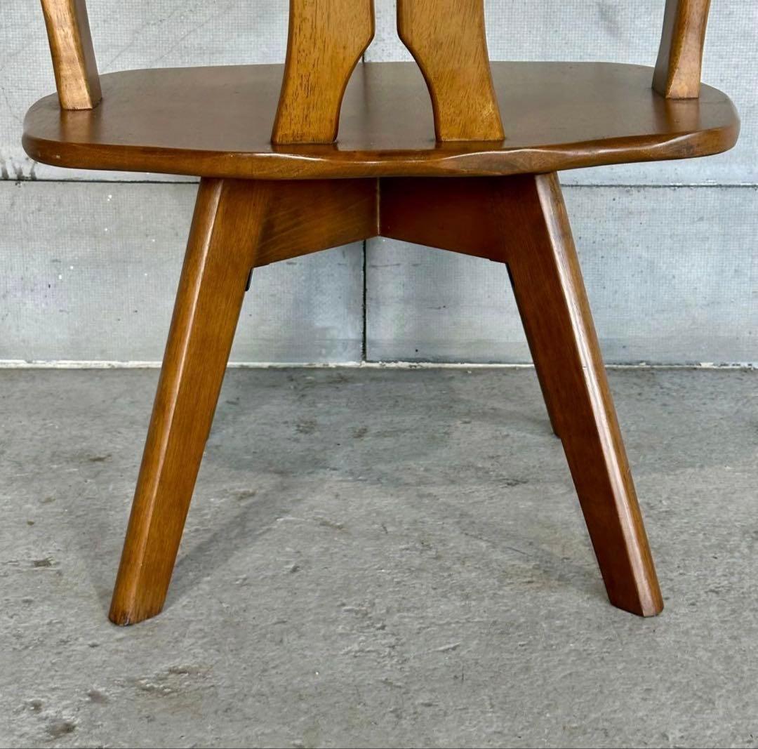 ✦最後の一脚✦マツダ家具 木製 回転式ダイニングチェア 昭和レトロ ヴィンテージ