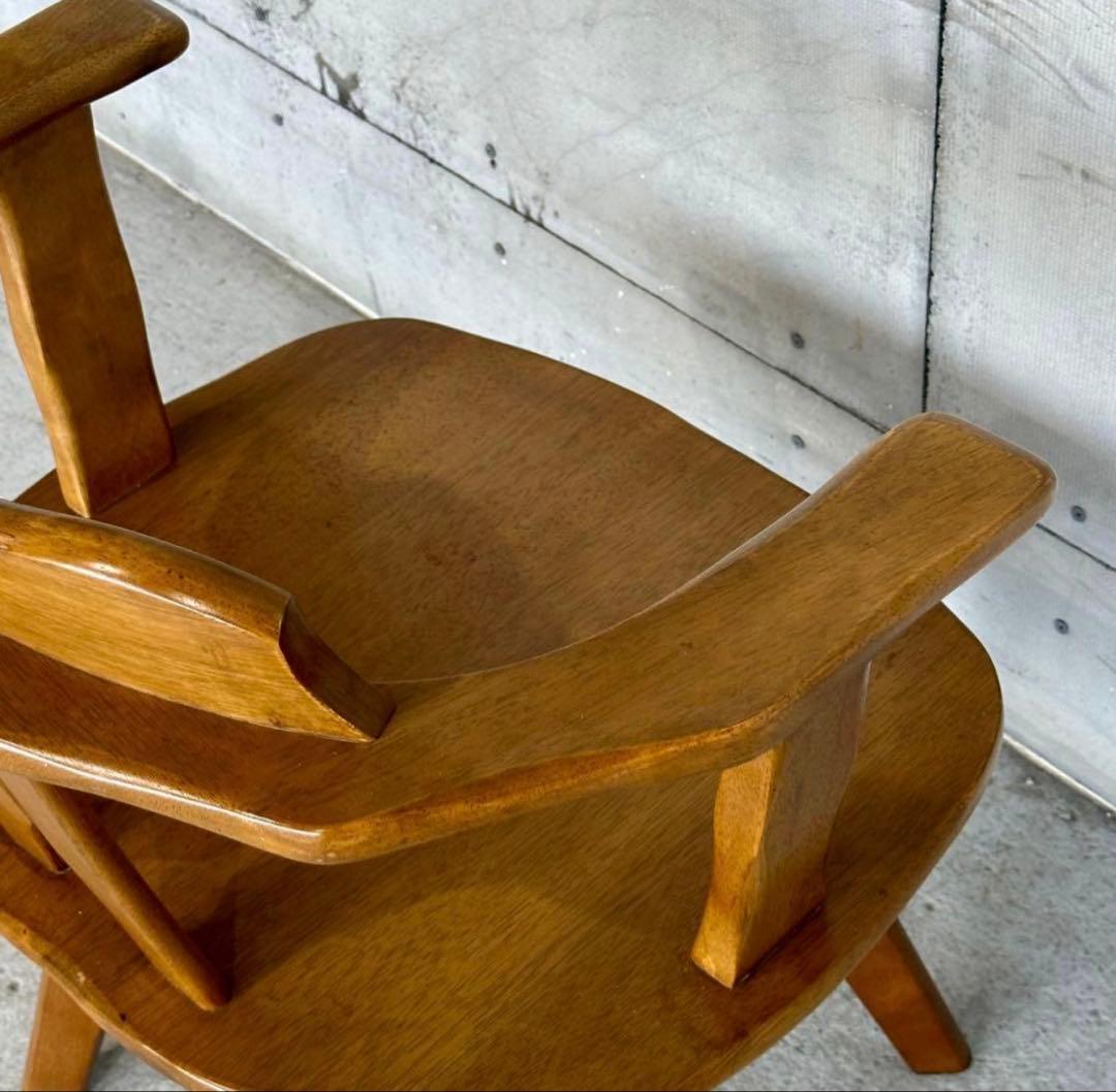 ✦最後の一脚✦マツダ家具 木製 回転式ダイニングチェア 昭和レトロ ヴィンテージ