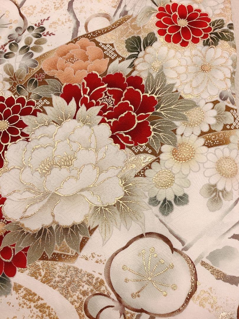 白地古典　上品な振袖フルセット