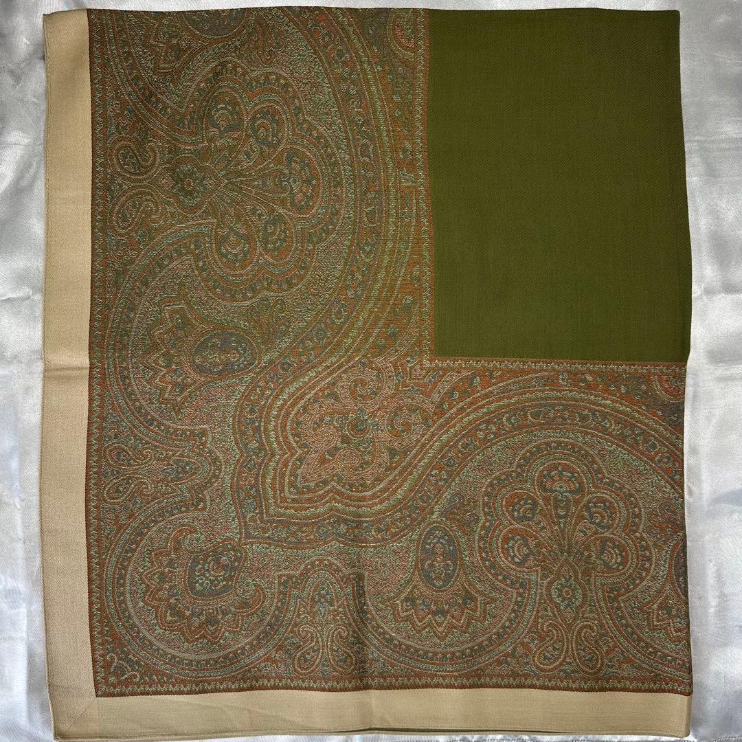 サンローラン　ウールシルク大判ストール