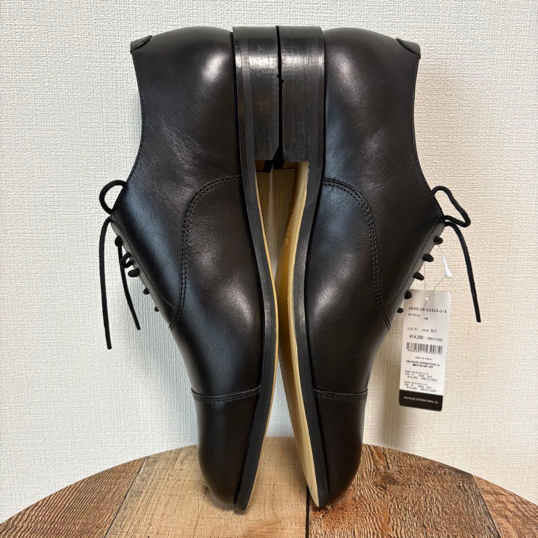 【新品未使用品】UNLINE 本革 ストレートチップ 41 ブラック