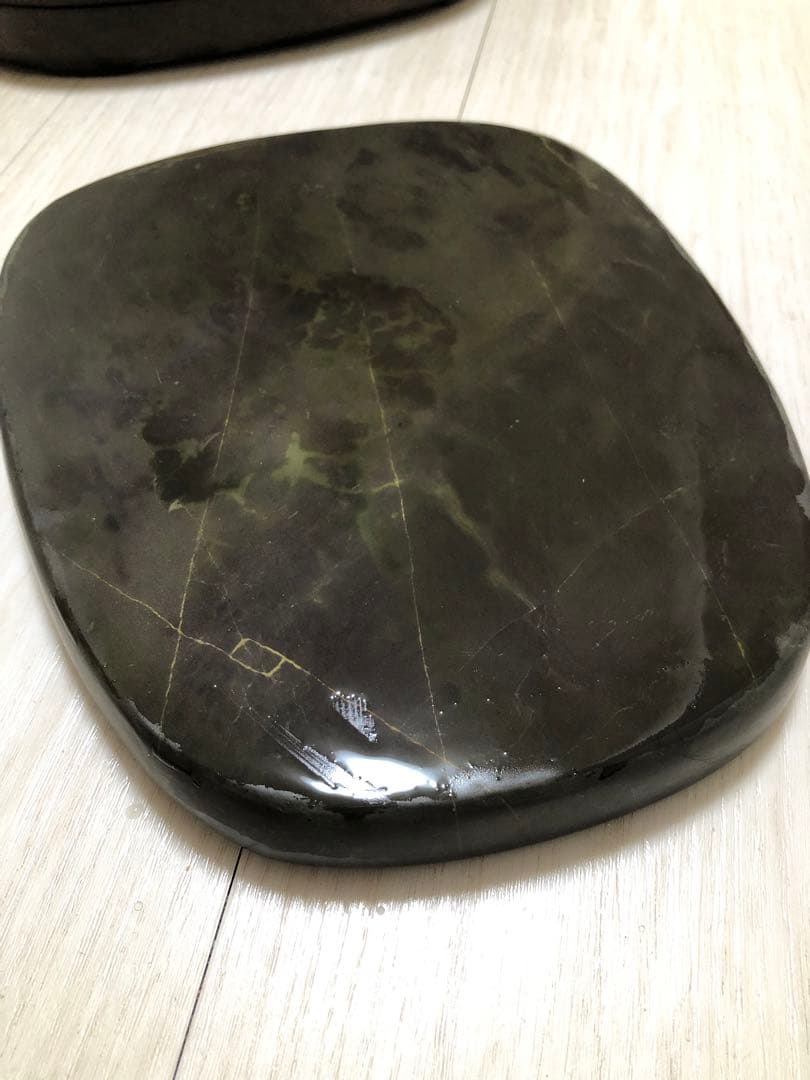 硯 旧老坑 青花 金綫 書道具硯　すずり 端溪硯 水岩 文房四寶 端渓硯