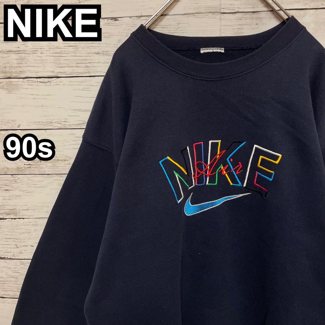 1020【入手困難】ナイキ♤刺繍ビッグロゴ 90s 希少 スウェット 即完売