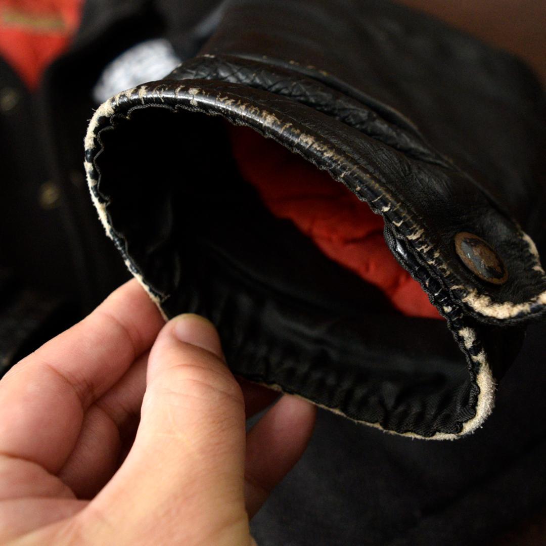 激渋！60s ヴィンテージ 袖レザー スタジャン varsity 50s