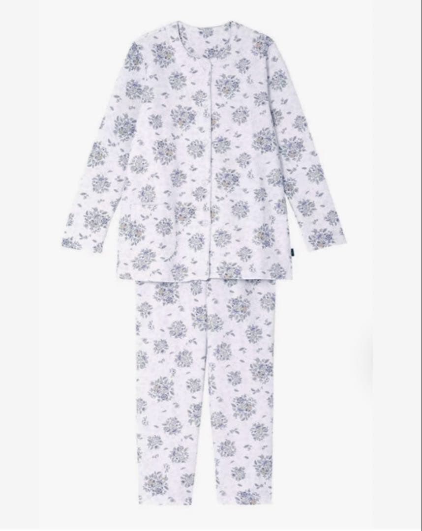 【新品】ミントンMINTON 婦人パジャマ　表側裏側綿100% あったか素材　M