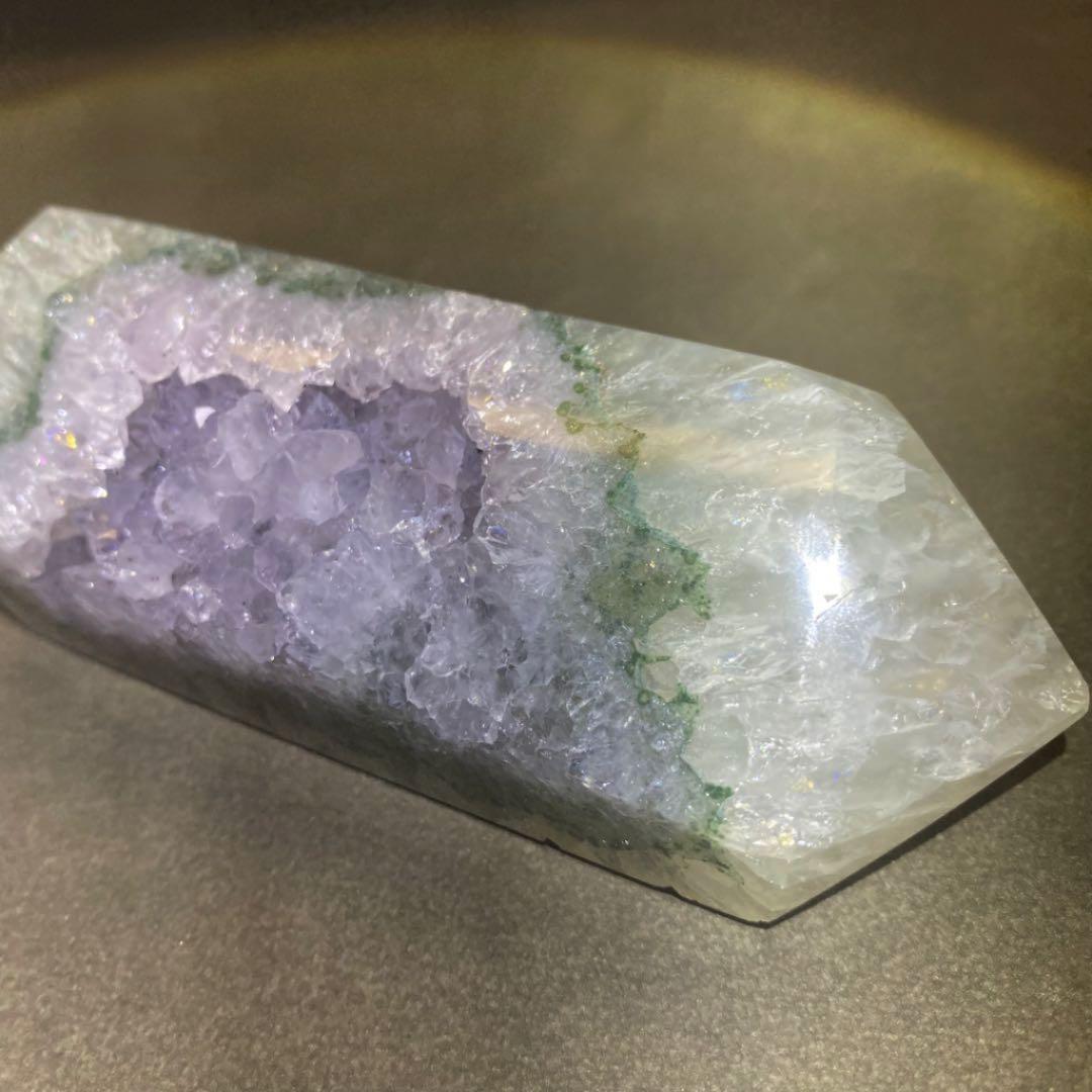爆レア❣️絶品❗️レインボー アメジスト＊瑪瑙＊水晶六角柱☆ パワーストーンA499