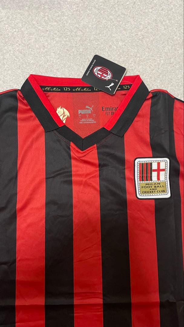 ACミラン Puma 長袖シャツ 赤/黒