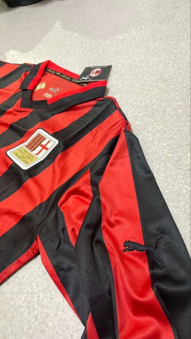 ACミラン Puma 長袖シャツ 赤/黒