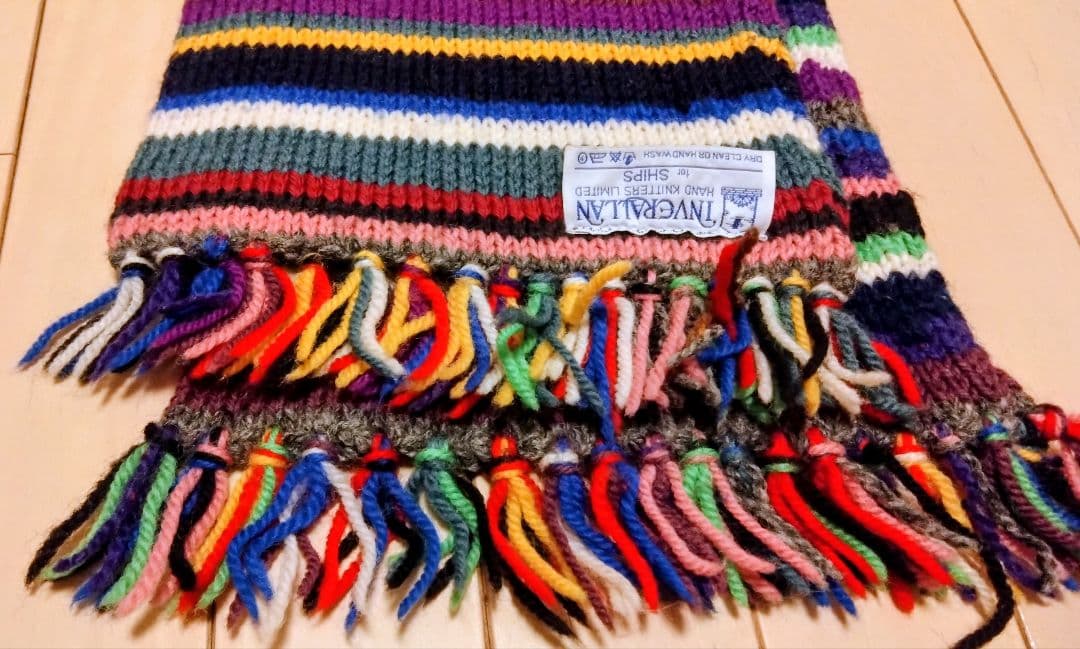 INVERALLAN インバーアラン ニットマルチカラーマフラー SHIPS別注