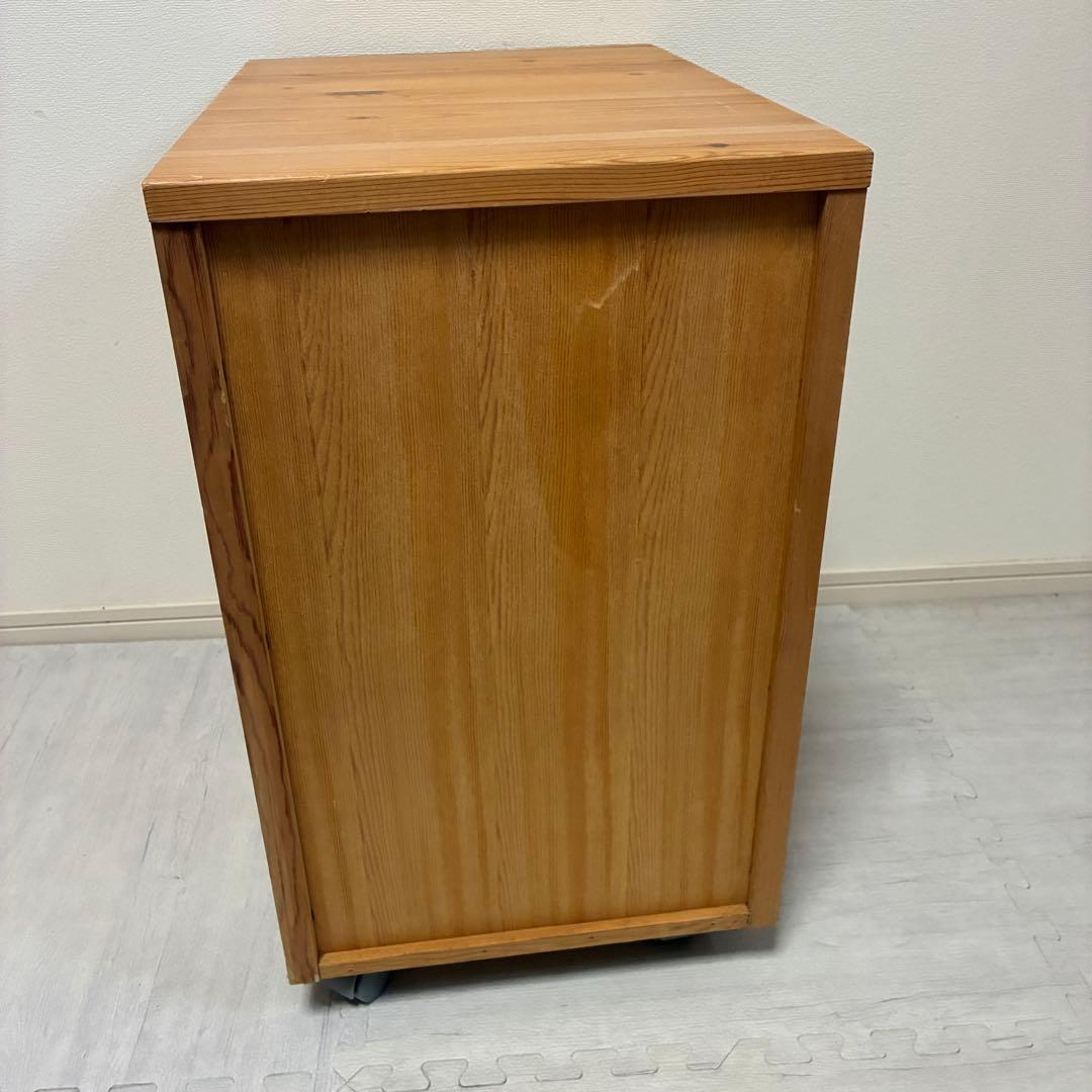 【廃盤】 無印良品 パイン材デスク用 サイドキャビネット