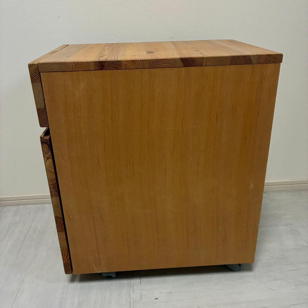 【廃盤】 無印良品 パイン材デスク用 サイドキャビネット