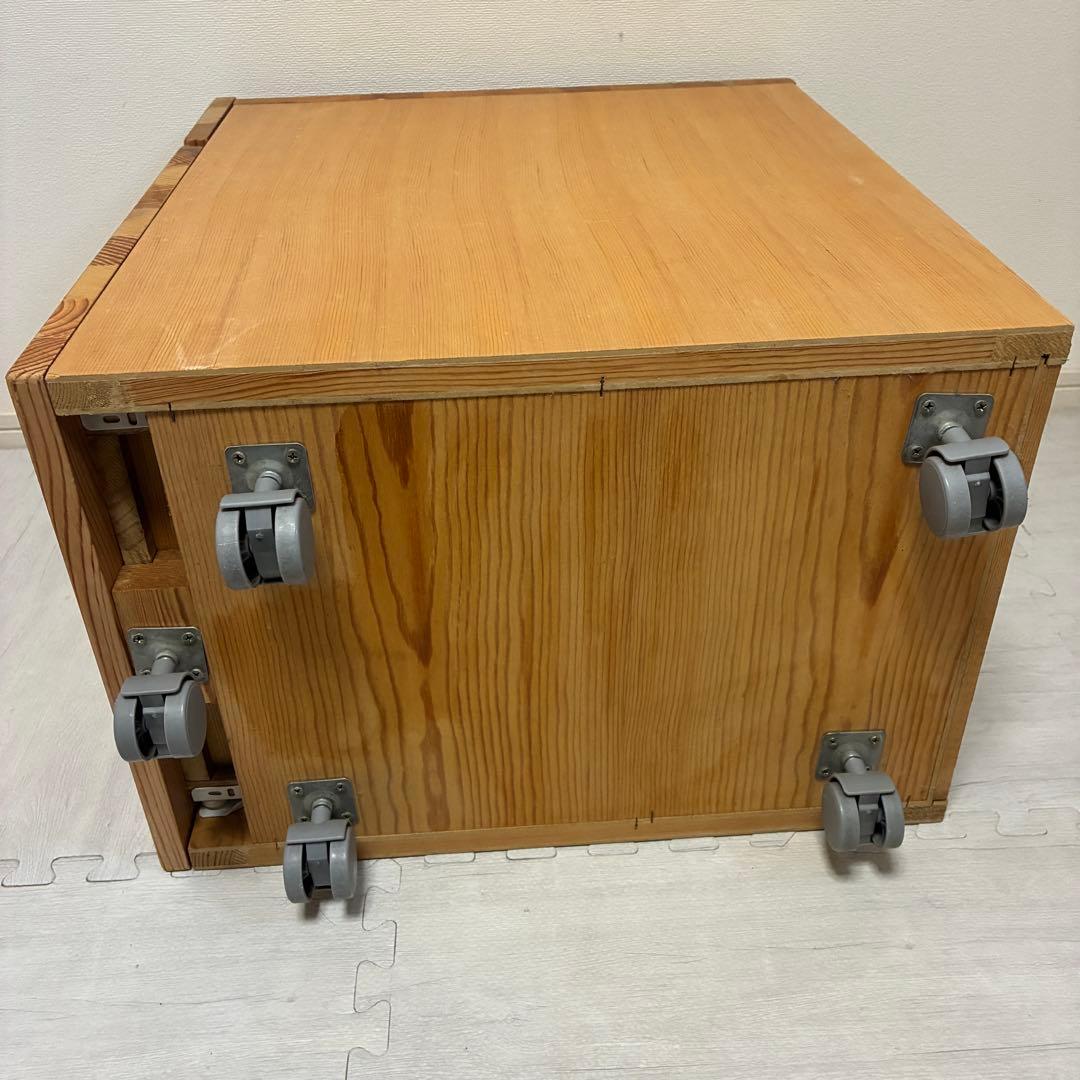 【廃盤】 無印良品 パイン材デスク用 サイドキャビネット