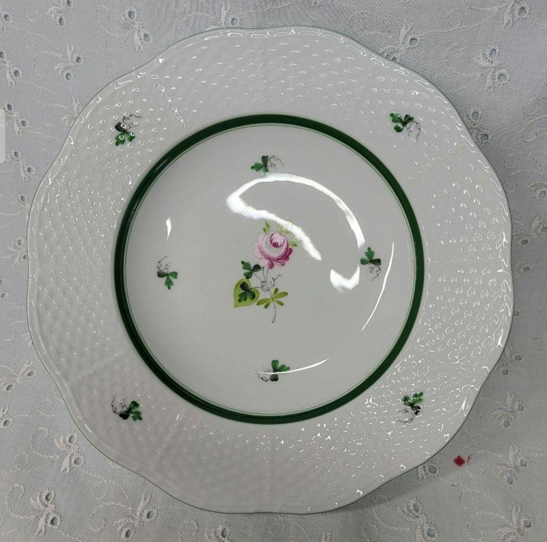 未使用近✨ヘレンド ウィーンのバラ 薔薇 プレート 深皿 サラダ デザート