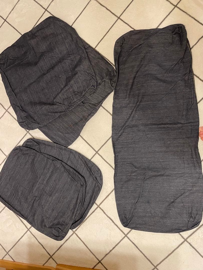 無印　リビングでもダイニングでもつかえるシリーズ 綿デニムカバーセット