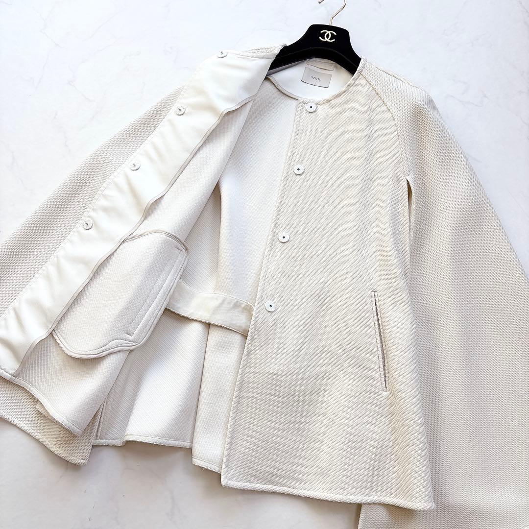 【LE PHIL】2023年　スポンディッシュツイルケープ　ポンチョ　コート