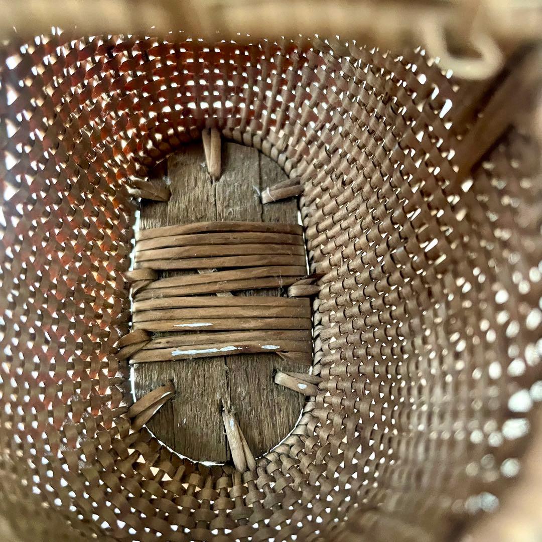 ドールパニエ（小）蓋付きバスケット フランスアンティーク かご　ミニ籠　人形用