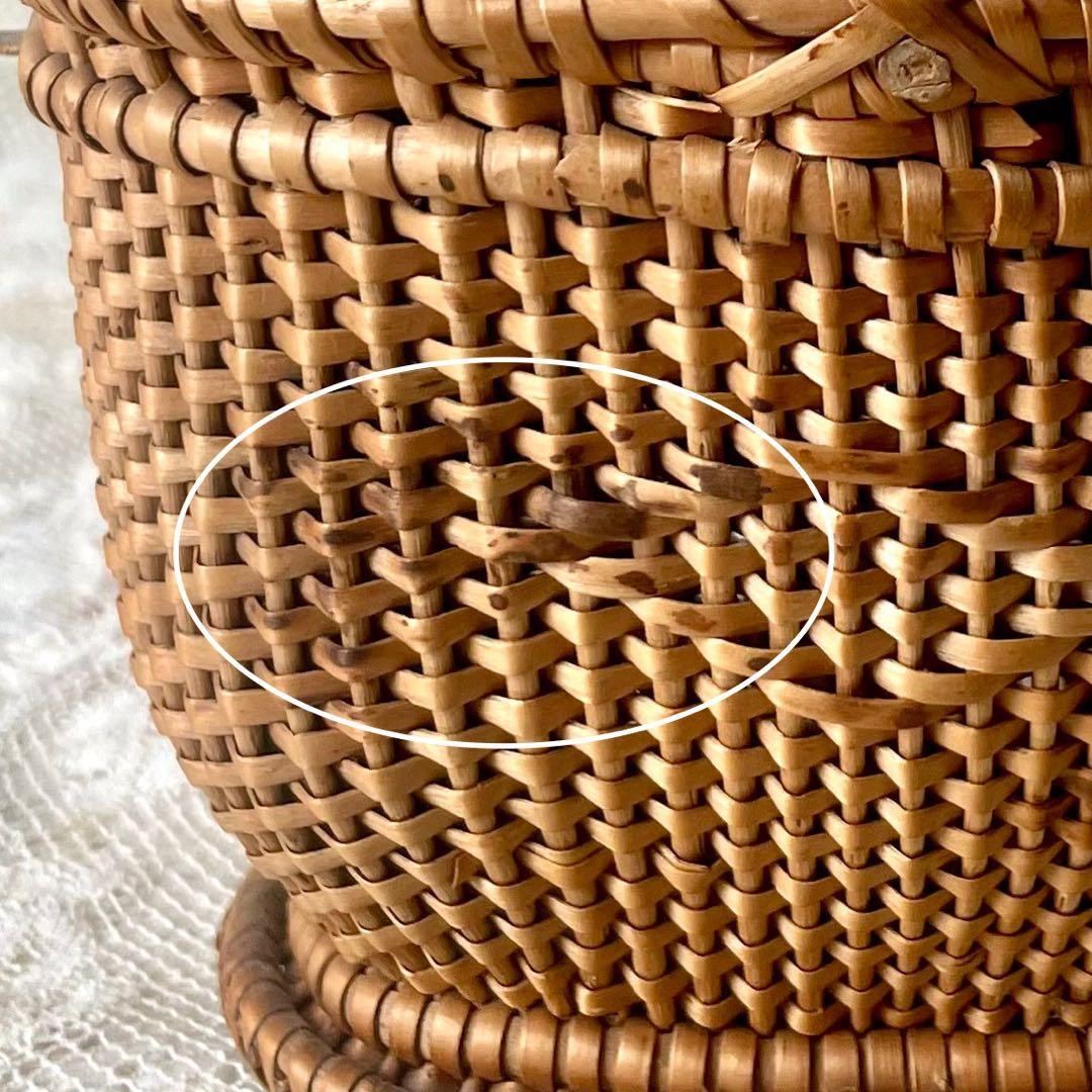 ドールパニエ（小）蓋付きバスケット フランスアンティーク かご　ミニ籠　人形用