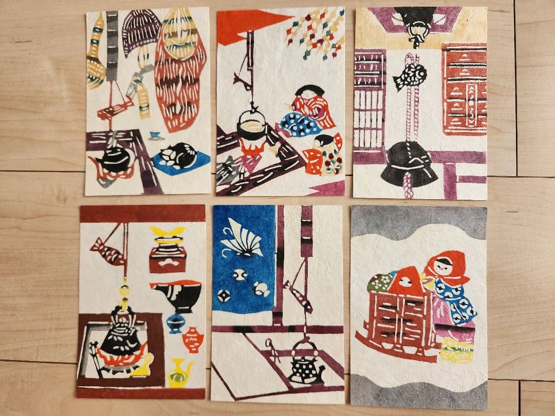 民藝 芹沢銈介・芹沢圭介 型染めハガキ 22枚 - メルカリ