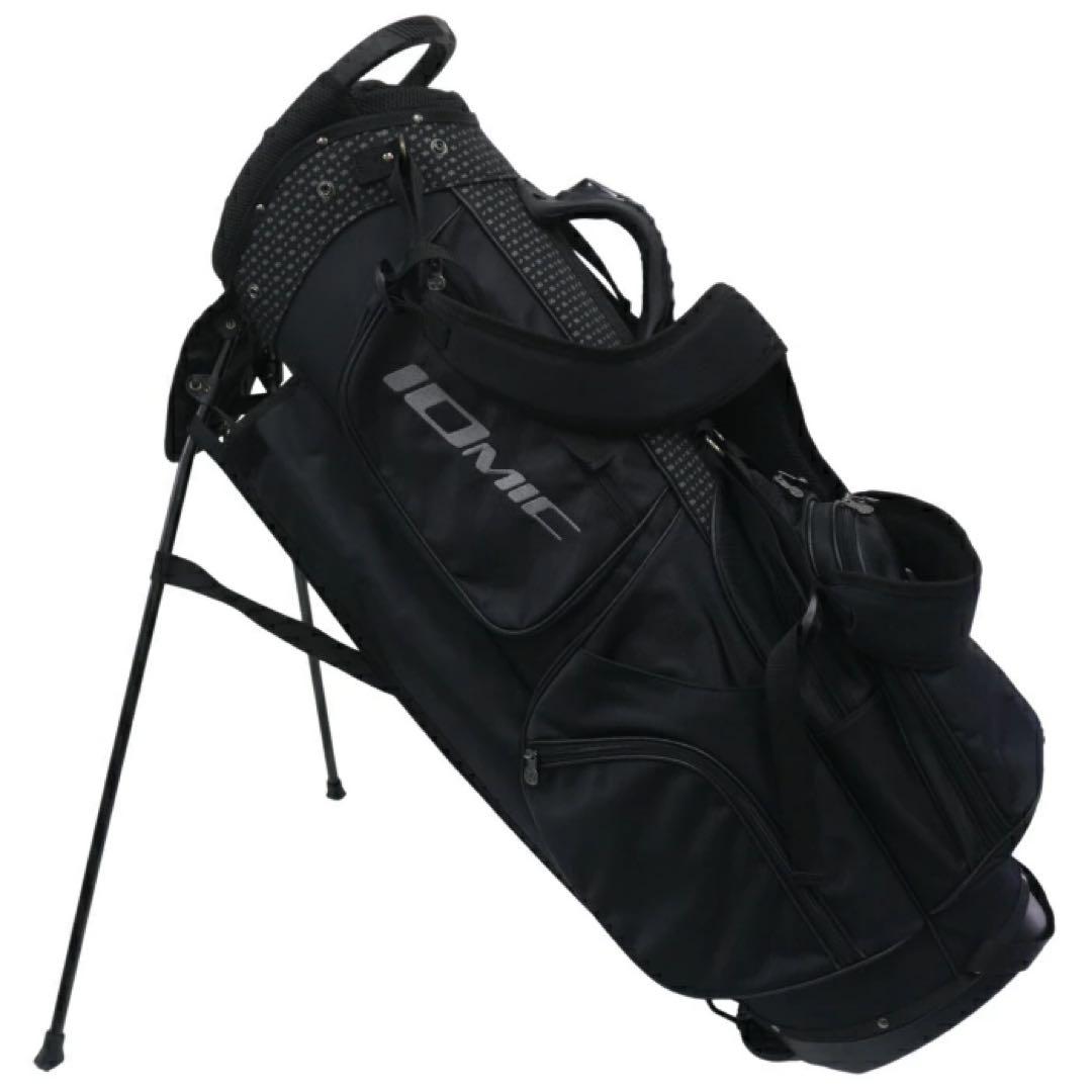 IOMIC イオミック スタンドキャディバッグ 9型 ブラック×シルバー