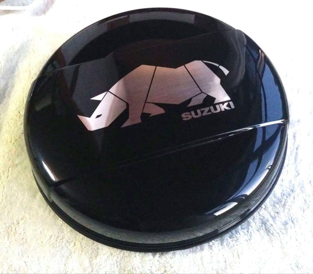 SUZUKIジムニー純正　スペアタイヤ ホイールカバー 黒 サイロゴハードカバー