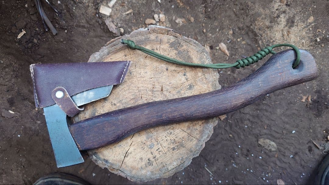 水野製作所 焼曲柄 手斧 鉞 斧 マサカリ オノ