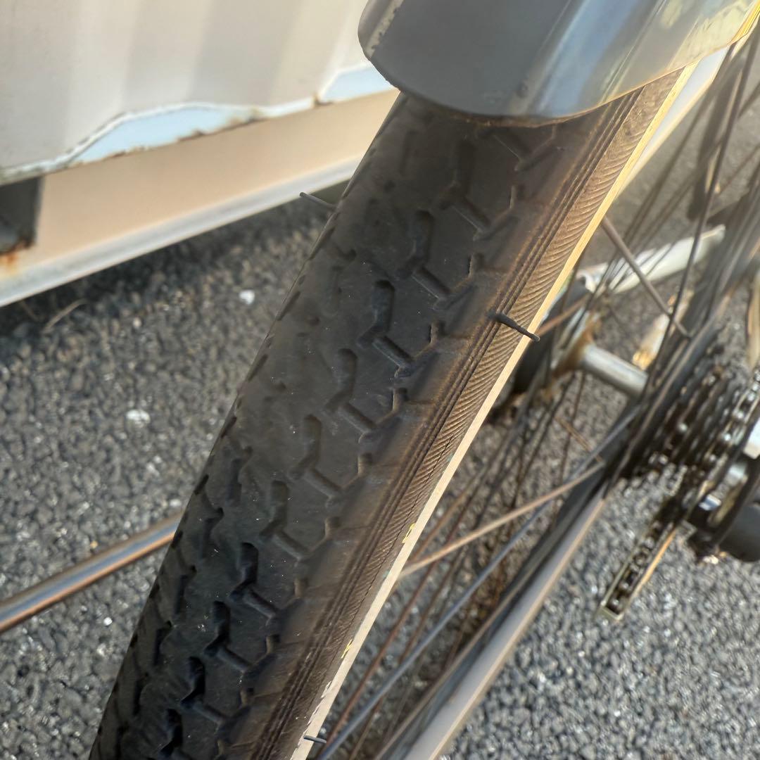 【都内/千葉引取】ブリヂストン製自転車 27インチ カゴ/鍵/6段変速付