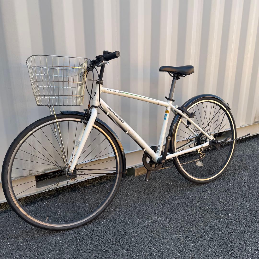 【都内/千葉引取】ブリヂストン製自転車 27インチ カゴ/鍵/6段変速付