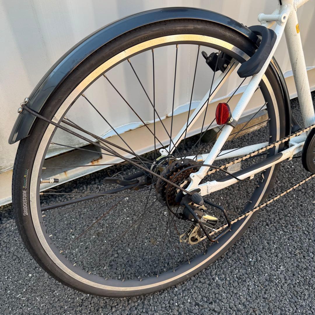 【都内/千葉引取】ブリヂストン製自転車 27インチ カゴ/鍵/6段変速付
