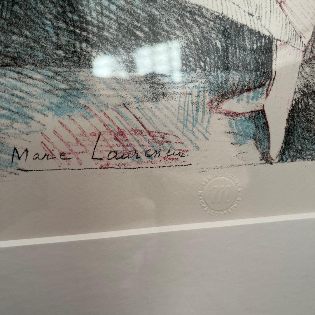 絵画　額付　マリーローランサン　バレエダンサー5人娘　フランフラン