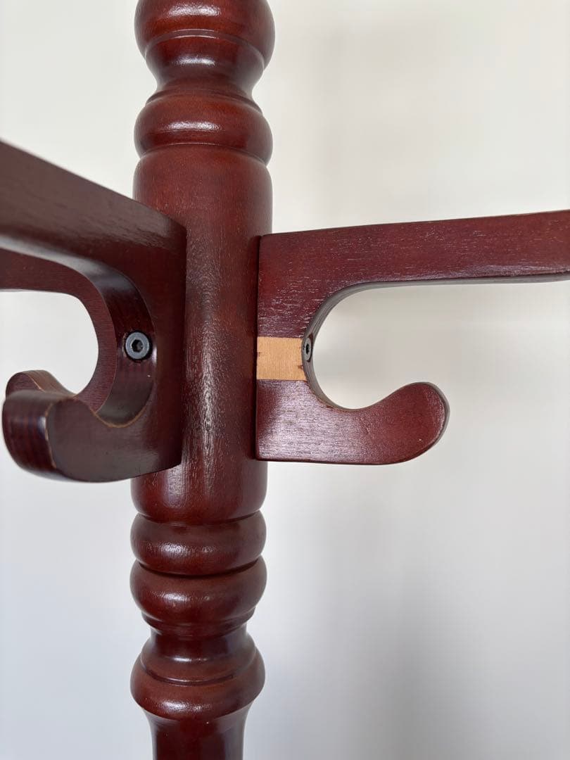 木製クラシックコートハンガー 傘立て付き