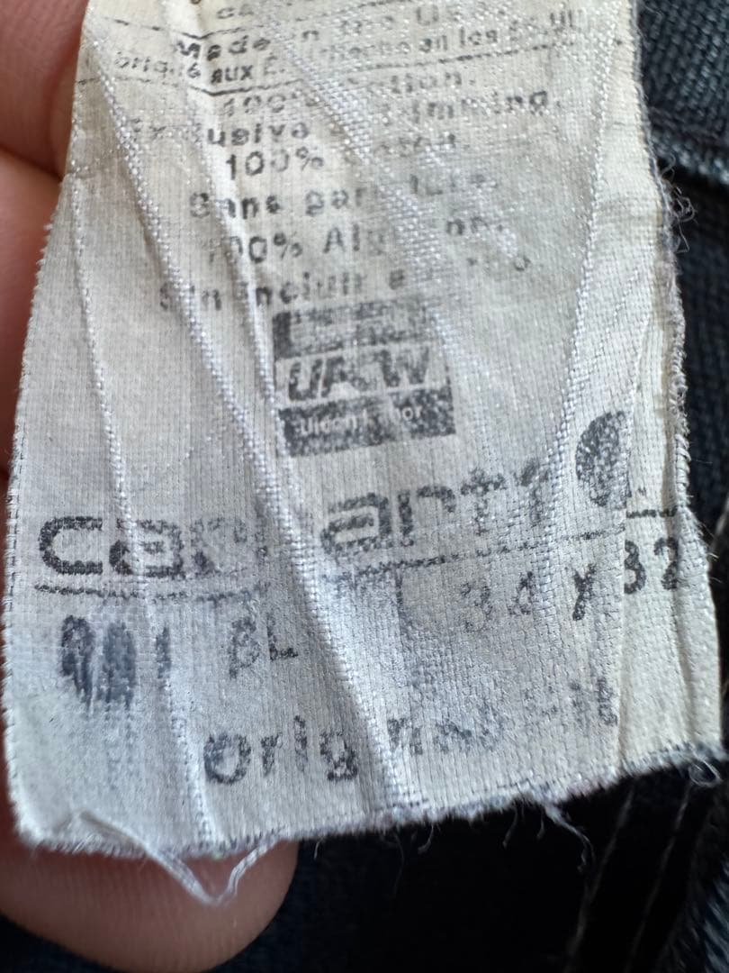 ビ*ン様 carhartt カーハート double knee USA製 ブラッ