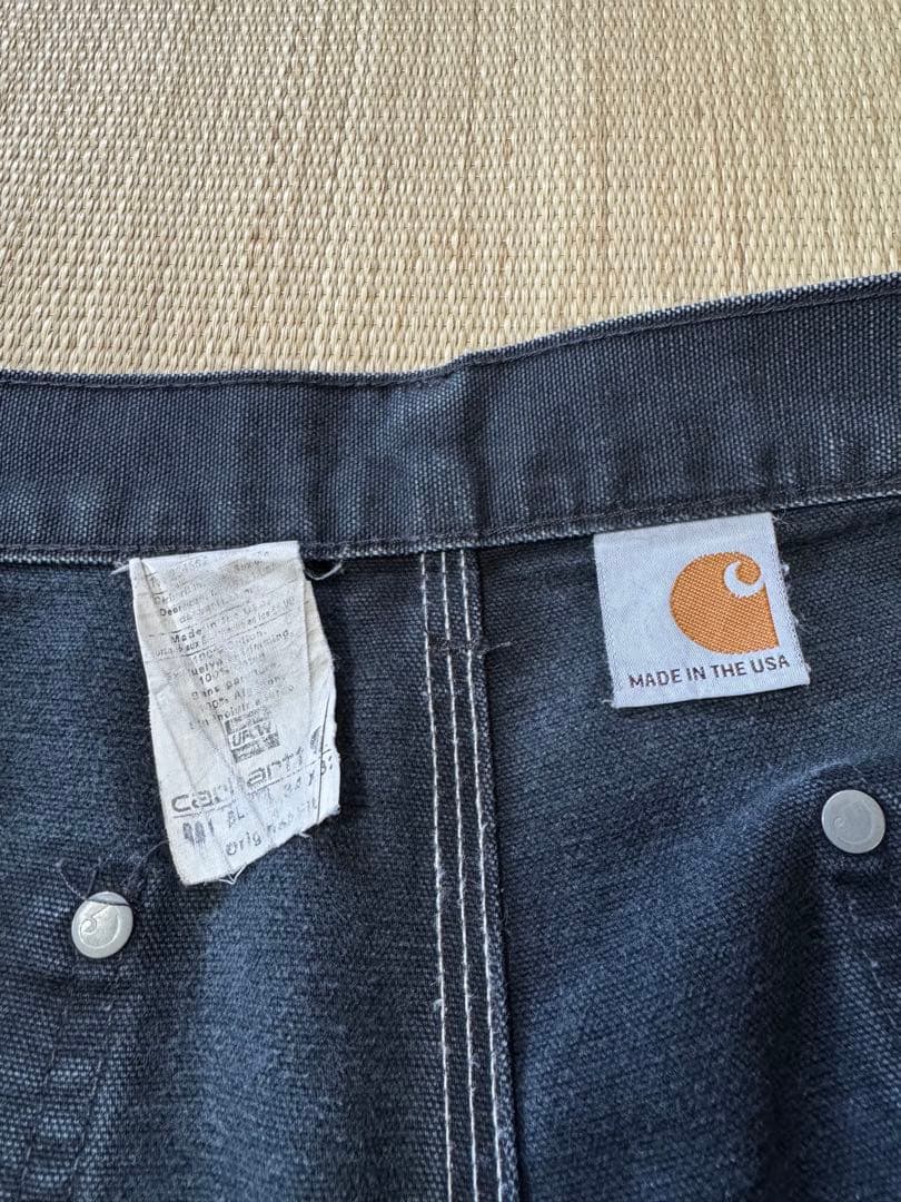 ビ*ン様 carhartt カーハート double knee USA製 ブラッ
