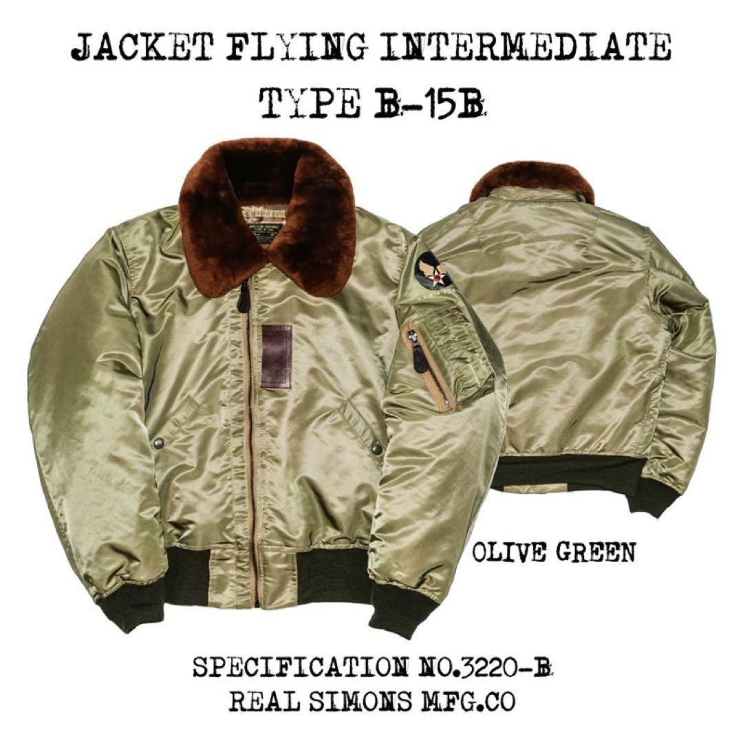 サイズ38M希少 B-15B 初期型 復刻 MA-1 no.3220規格 馬革