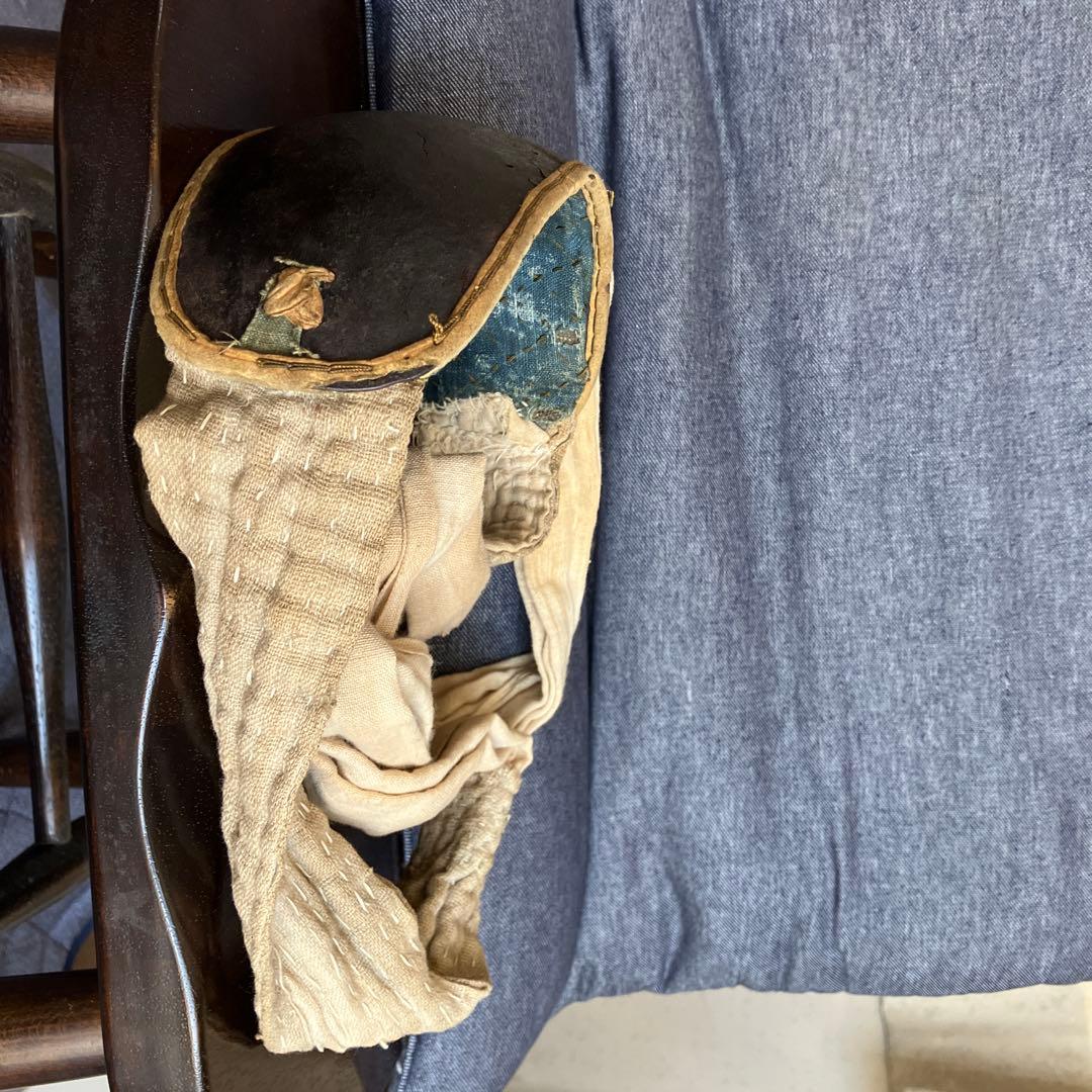 最終値下げ　鎧・甲冑　桐箱付きの鐵味良い本歌の鉢金　 額当て