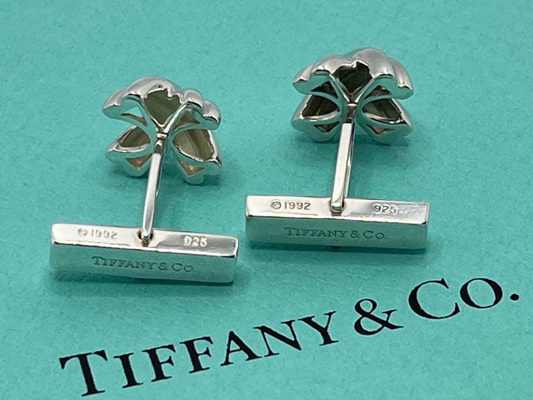 c519 美品　ティファニー　シグネチャー　カフス　カフリンクス　シルバー925