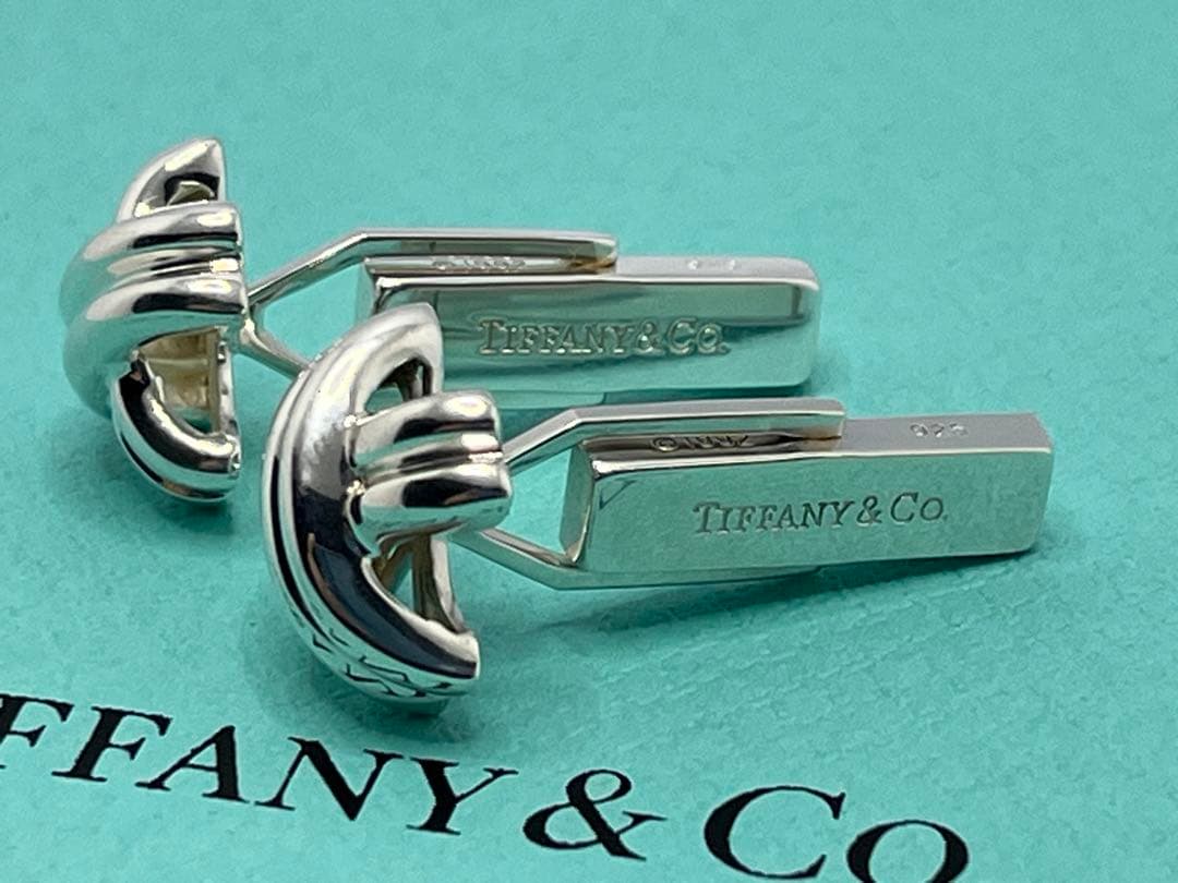 c519 美品　ティファニー　シグネチャー　カフス　カフリンクス　シルバー925