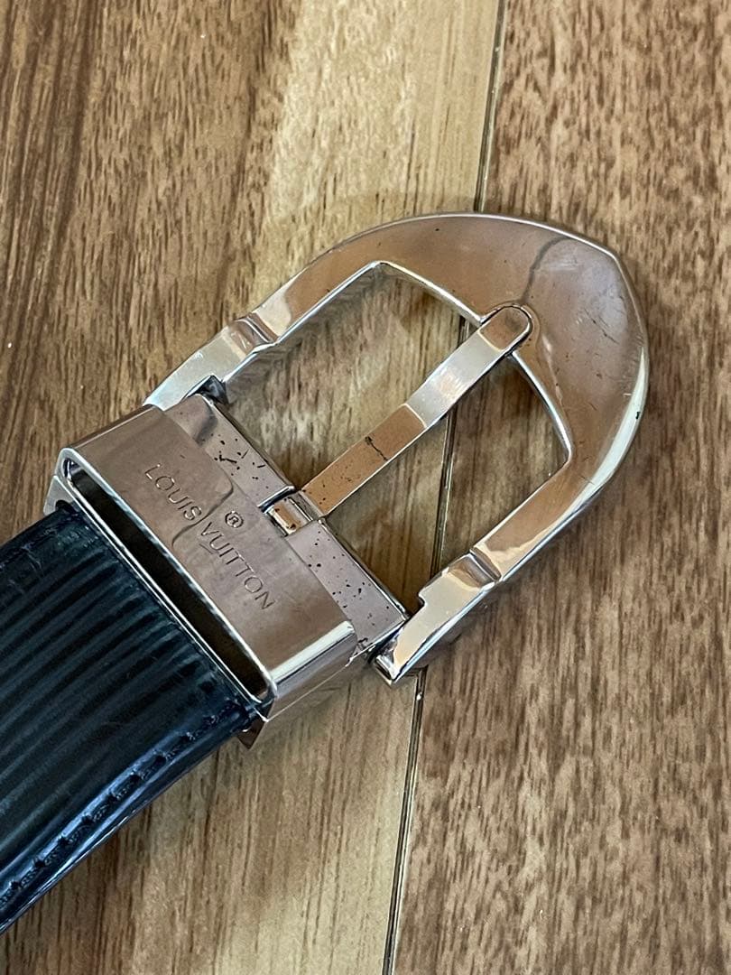 LOUIS VUITTONサンチュール クラシック エピ レザーベルト シルバー