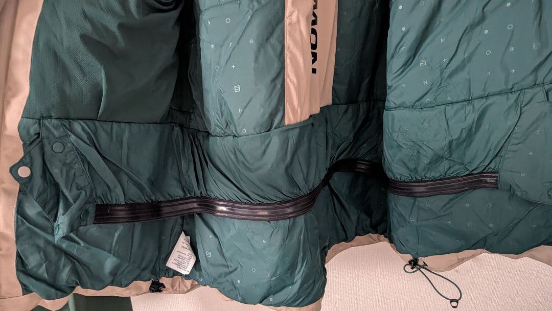 値下げ‼️SALOMON スノーボードジャケット L ベージュ　セット