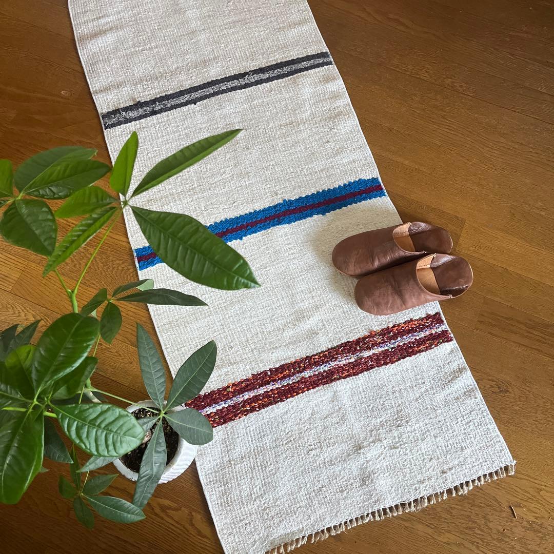 トルコヴィンテージ麻ラグNo.96 生成り